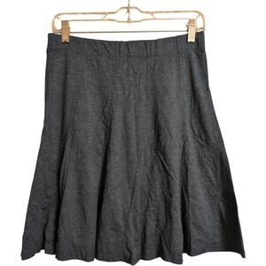 Toad & Co Dark Teal A Line Elastic Waist Knee Length Knit Skirt Size S